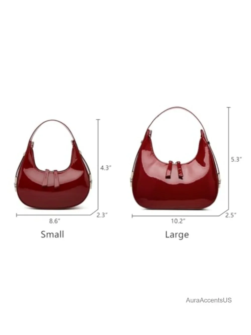 Vegan Leather Crescent Hobo Bag Y2K 90s Shoulder Purse Clutch